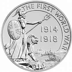 Large Reverse for £20 2014 coin