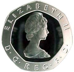 Large Obverse for 20p 1982 coin