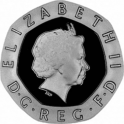 Large Obverse for 20p 2008 coin