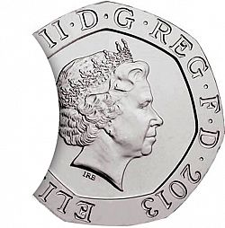 Large Obverse for 20p 2013 coin