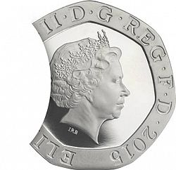 Large Obverse for 20p 2015 coin