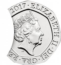 Large Obverse for 20p 2017 coin