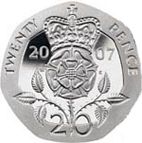 Large Reverse for 20p 2007 coin