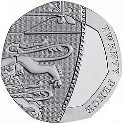 Large Reverse for 20p 2008 coin