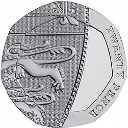 Large Reverse for 20p 2009 coin