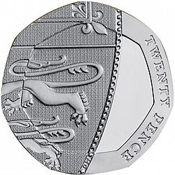Large Reverse for 20p 2010 coin