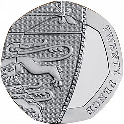Large Reverse for 20p 2011 coin