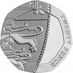 Large Reverse for 20p 2015 coin
