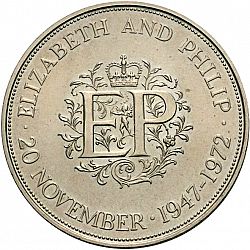 Large Reverse for 25p 1972 coin