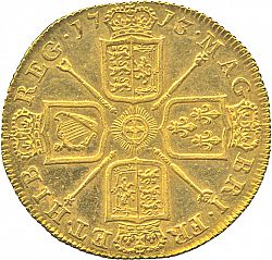 Large Reverse for Two Guineas 1713 coin