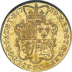 Large Reverse for Two Guineas 1739 coin