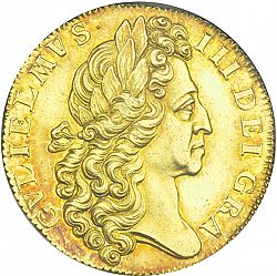 Large Obverse for Two Guineas 1701 coin