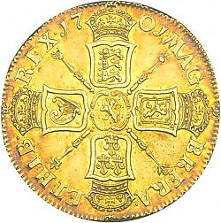 Large Reverse for Two Guineas 1701 coin