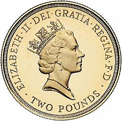 Large Obverse for £2 1986 coin