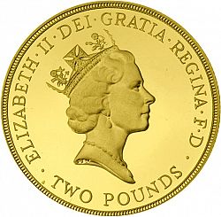 Large Obverse for £2 1989 coin