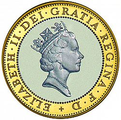 Large Obverse for £2 1997 coin