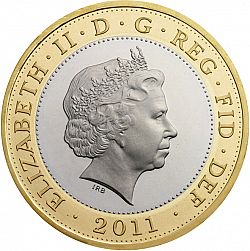 Large Obverse for £2 2011 coin