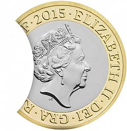 Large Obverse for £2 2015 coin