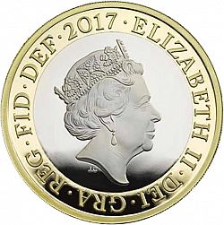 Large Obverse for £2 2017 coin