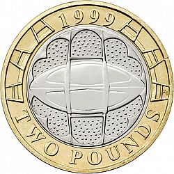 Large Reverse for £2 1999 coin