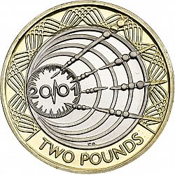 Large Reverse for £2 2001 coin