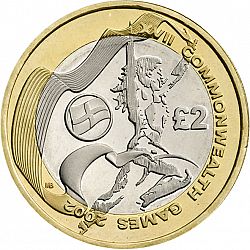 Large Reverse for £2 2002 coin
