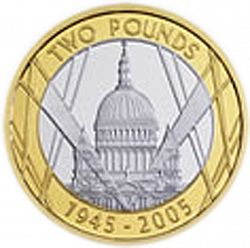 Large Reverse for £2 2005 coin
