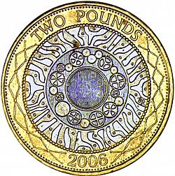 Large Reverse for £2 2006 coin