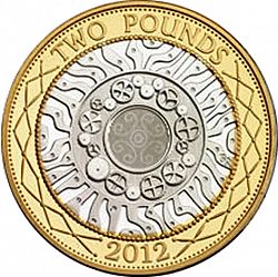 Large Reverse for £2 2012 coin