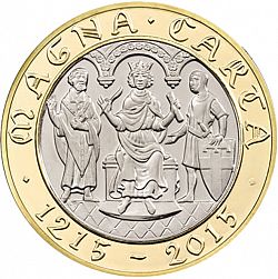 Large Reverse for £2 2015 coin