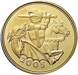 Large Reverse for Two Pounds 2005 coin