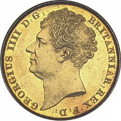 Large Obverse for Two Pounds 1823 coin