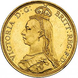 Large Obverse for Two Pounds 1887 coin