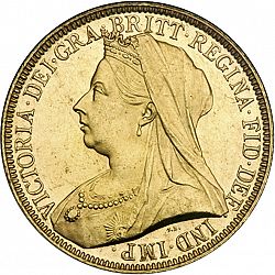 Large Obverse for Two Pounds 1893 coin