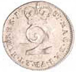 Large Reverse for Twopence 1737 coin