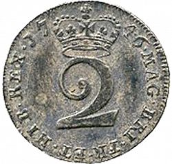 Large Reverse for Twopence 1746 coin