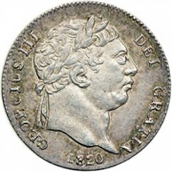 Large Obverse for Twopence 1820 coin