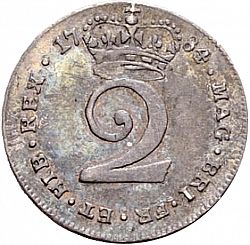 Large Reverse for Twopence 1784 coin
