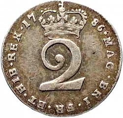 Large Reverse for Twopence 1786 coin