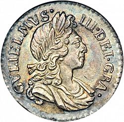 Large Obverse for Twopence 1701 coin