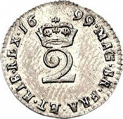 Large Reverse for Twopence 1699 coin