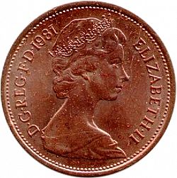 Large Obverse for 2p 1981 coin