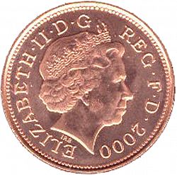 Large Obverse for 2p 2000 coin