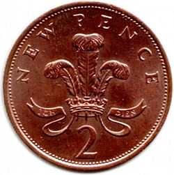 Large Reverse for 2p 1981 coin