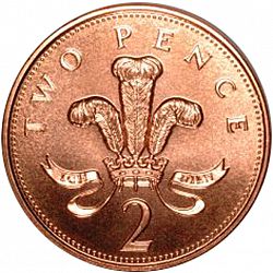 Large Reverse for 2p 2001 coin