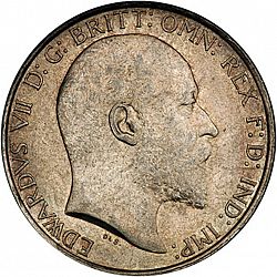 Large Obverse for Florin 1904 coin