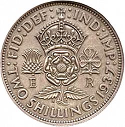 Large Reverse for Florin 1937 coin