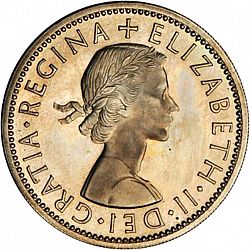 Large Obverse for Florin 1957 coin