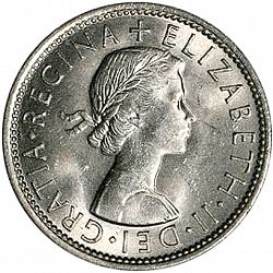 Large Obverse for Florin 1966 coin