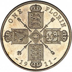 Large Reverse for Florin 1911 coin